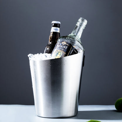 LuxeTilt Stainless Steel Ice Bucket