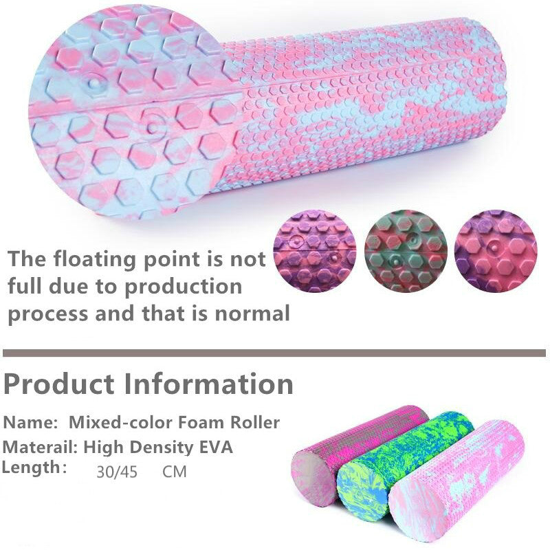 AuraFlex Iridescent Foam Roller – Deep Tissue Muscle Recovery & Yoga Support