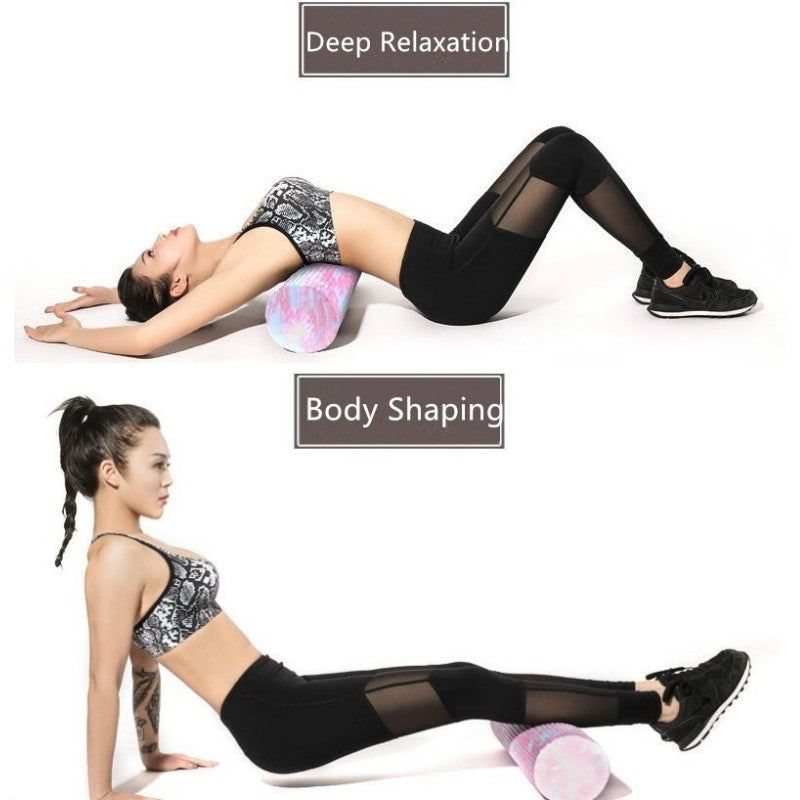 AuraFlex Iridescent Foam Roller – Deep Tissue Muscle Recovery & Yoga Support